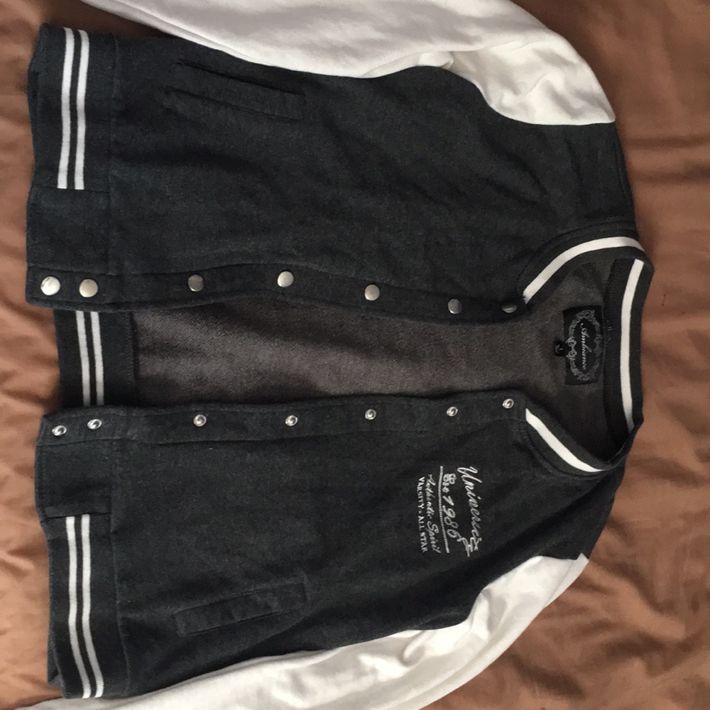 Gray and white varsity - all star jacket